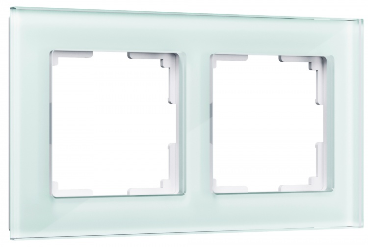Рамка на 2 поста Werkel WL01-Frame-02 Favorit (натуральное стекло) - купить в Волгограде