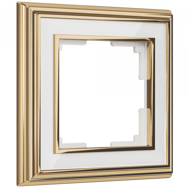 Рамка на 1 пост Werkel WL17-Frame-01 Palacio (золото / белый) - купить в Волгограде