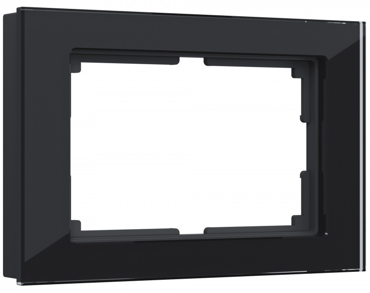 Рамка для двойной розетки Werkel WL01-Frame-01-DBL Favorit (черный) - купить в Волгограде