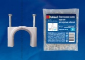 Пластиковые скобы Uniel UCC-R30 White 100 POLYBAG