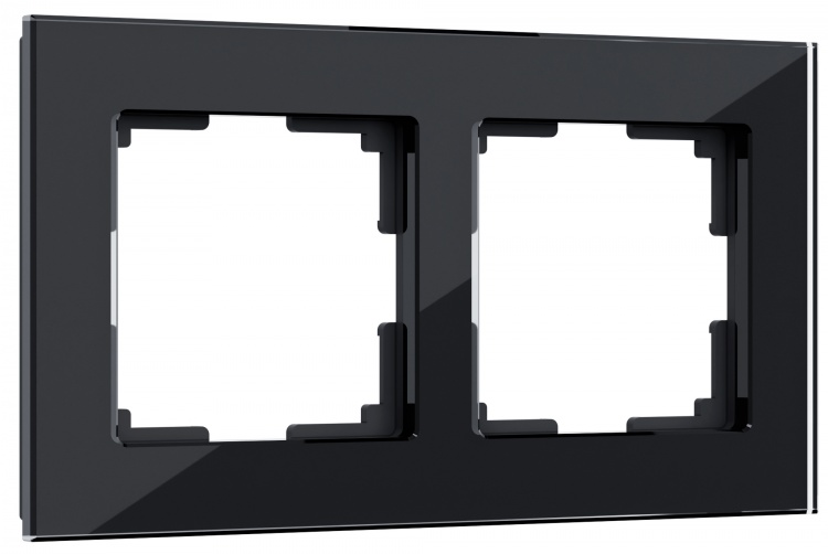 Рамка на 2 поста Werkel WL01-Frame-02 Favorit (черный) - купить в Волгограде