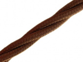 Витой ретро кабель для внешней проводки Werkel Retro 3х1,5мм коричневый - купить в Волгограде