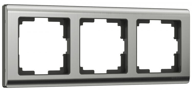 Рамка на 3 поста Werkel WL02-Frame-03 Metallic (глянцевый никель) - купить в Волгограде