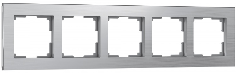 Рамка на 5 постов Werkel WL11-Frame-05 Aluminium (алюминий) - купить в Волгограде