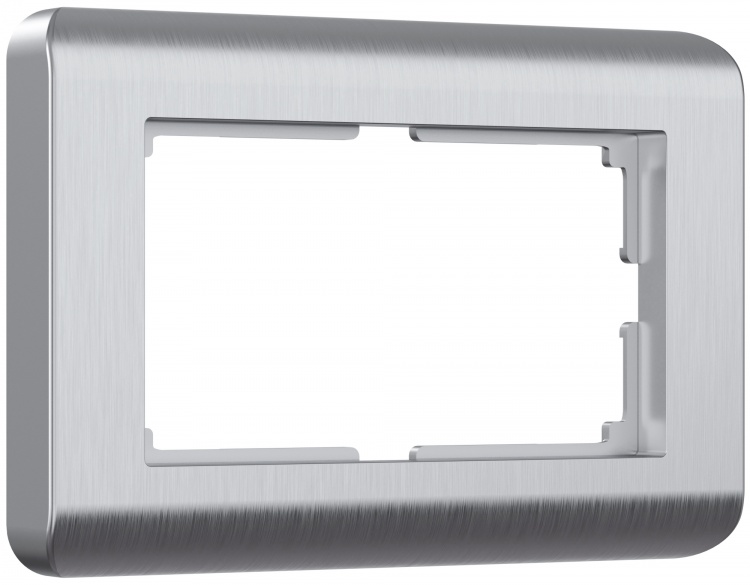 Рамка для двойной розетки Werkel WL12-Frame-01-DBL Stream (серебряный) - купить в Волгограде