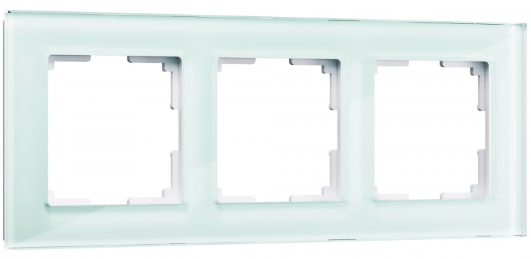 Рамка на 3 поста Werkel WL01-Frame-03 Favorit (натуральное стекло) - купить в Волгограде