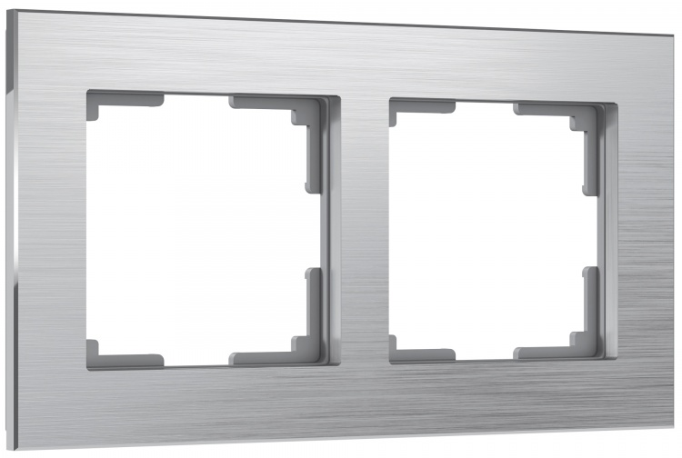Рамка на 2 поста Werkel WL11-Frame-02 Aluminium (алюминий) - купить в Волгограде