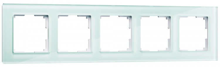 Рамка на 5 постов Werkel WL01-Frame-05 Favorit (натуральное стекло) - купить в Волгограде